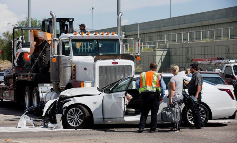 Four-vehicle collision in Tucson